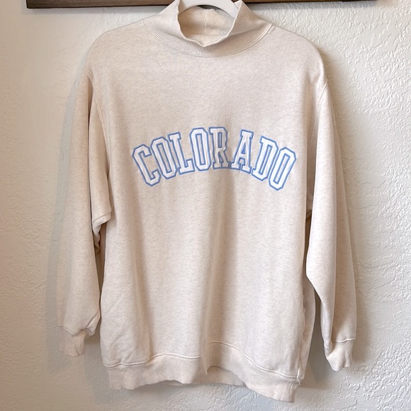 Aerie - Embroidered Mock Neck Oversized Sweater - Picture 2 of 9